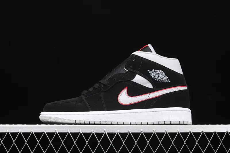 All categories Air Jordan Jordan series basketball shoes Air Jordan 1 Mid Air Jordan 1 Mid AJ1 Joe 1 Zhongbang black cement color 554724-060